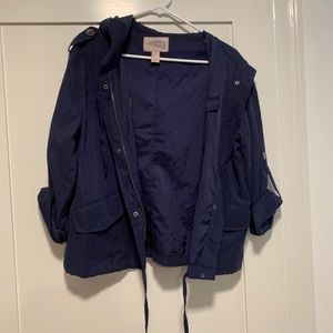 Forever 21 jacket navy blue suede